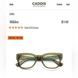 Caddis Miklos Heritage Green blue light glasses